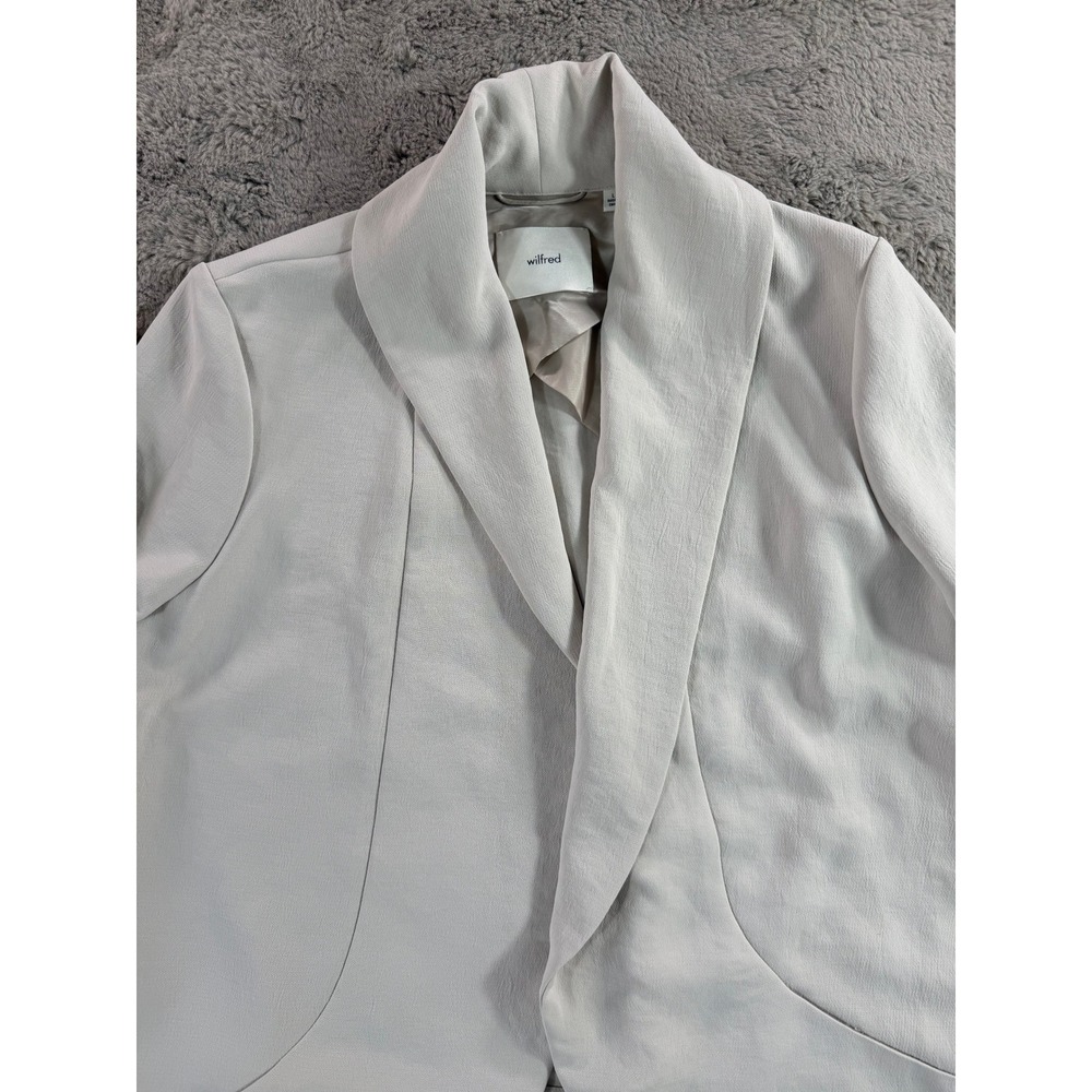 Wilfred White Draped Collar Blazer Jacket - Picture 13 of 13